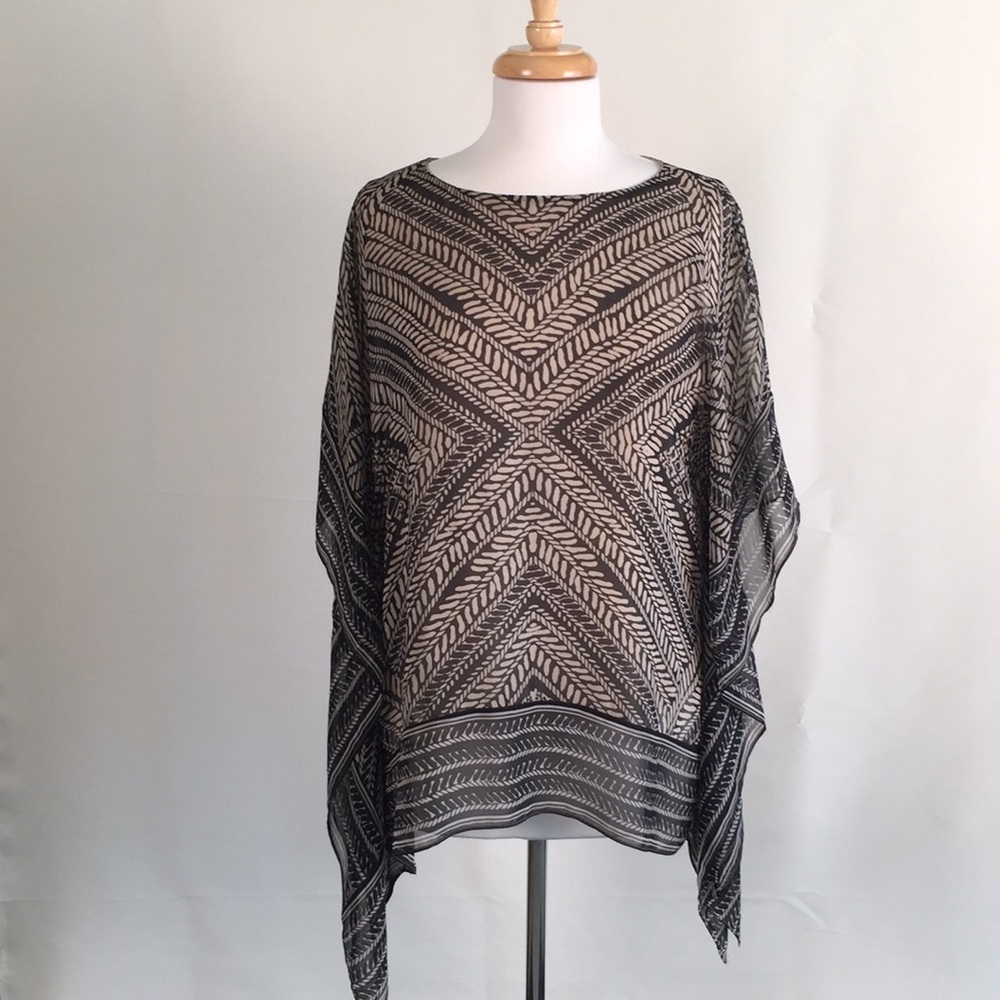 Women’s Top by Coldwater Creek XS/S Dk Brown/Beige